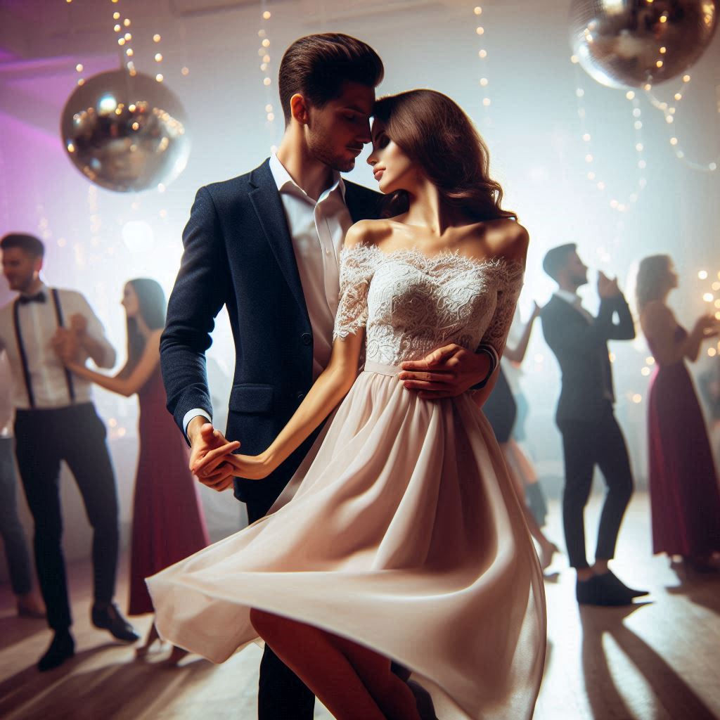 Um casal dançando música lenta -Vamos curtir uma balada?
